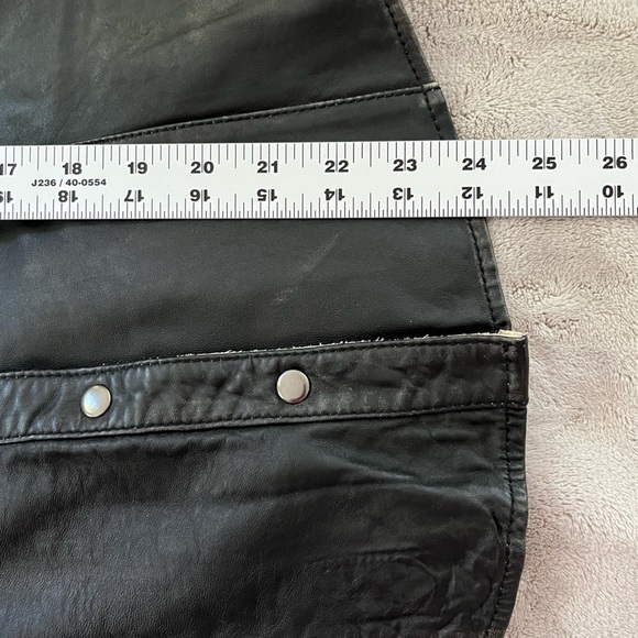 One Teaspoon Womens 100% Sheep Leather Western Snap Front Shirt XS Rodeo New - Picture 15 of 15